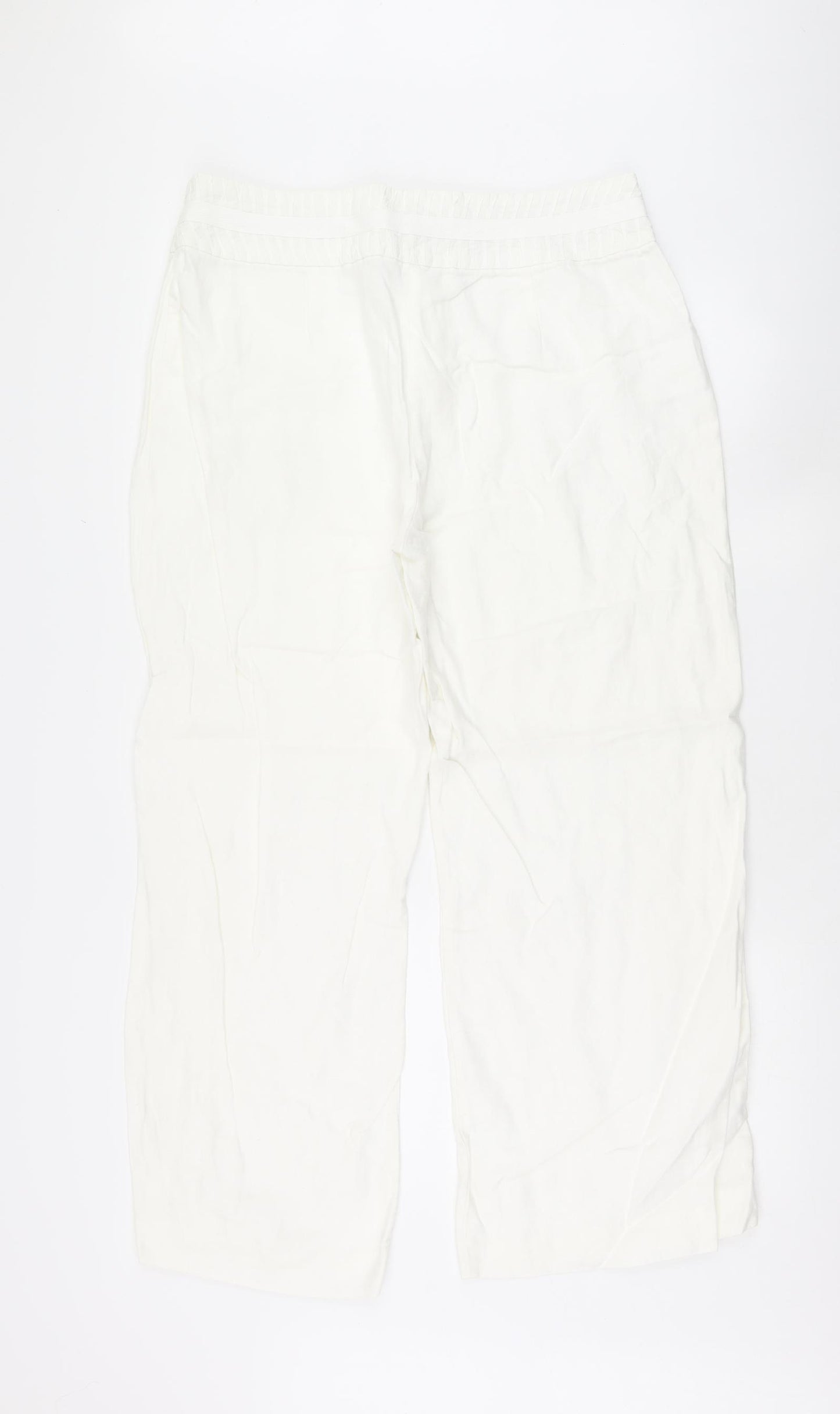 Marks and Spencer Womens White   Trousers  Size 16 L28.5 in