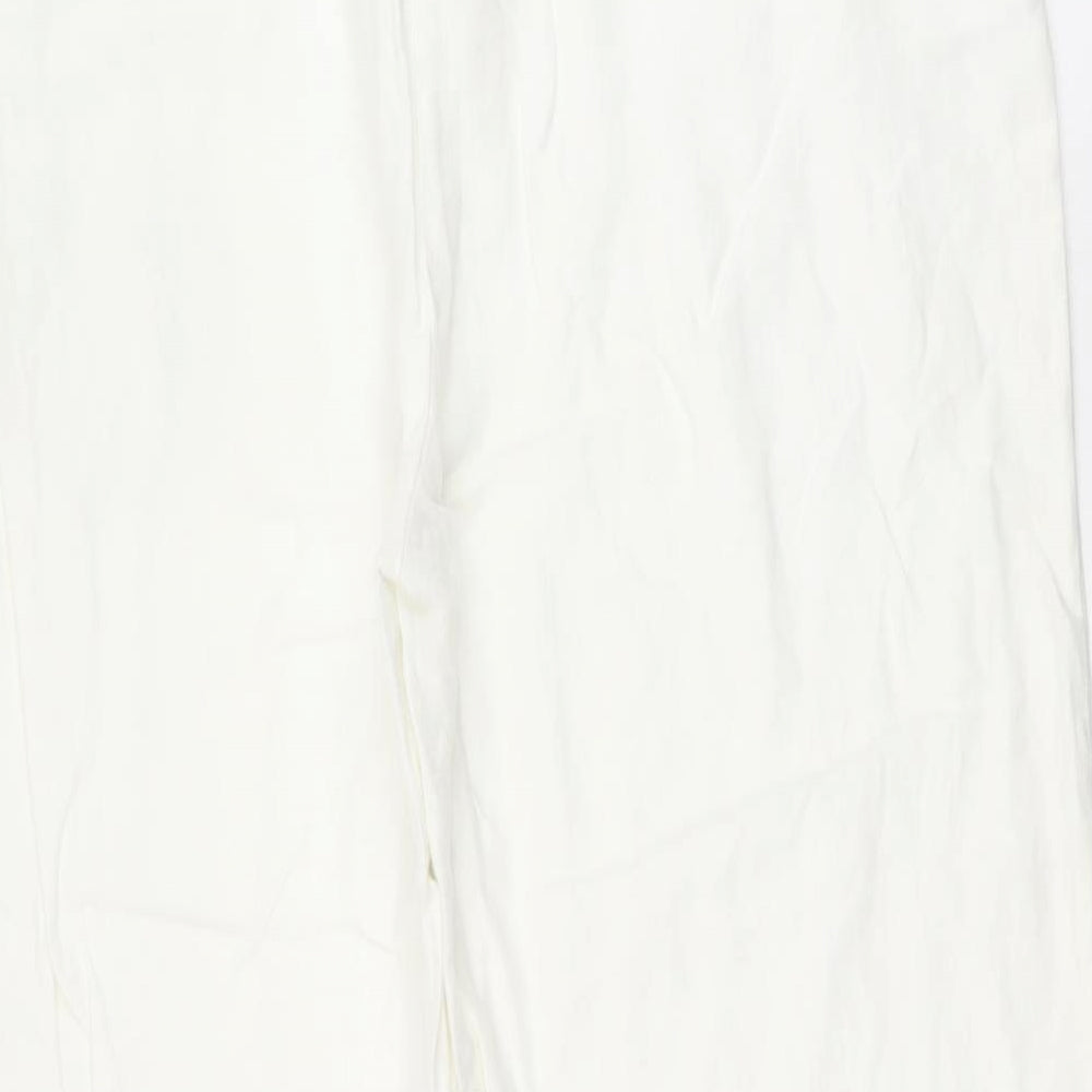 Marks and Spencer Womens White   Trousers  Size 16 L28.5 in
