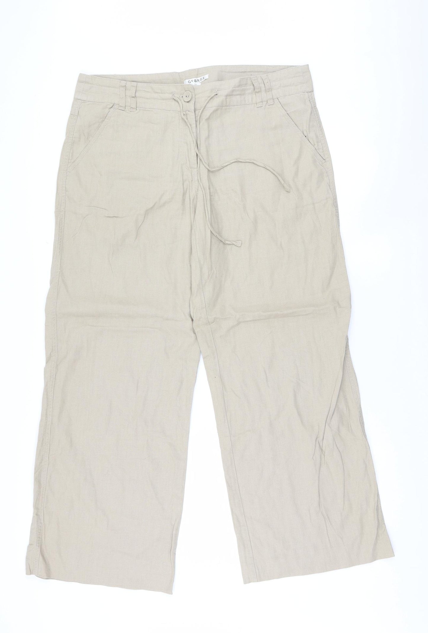 George Womens Beige   Trousers  Size 14 L30 in