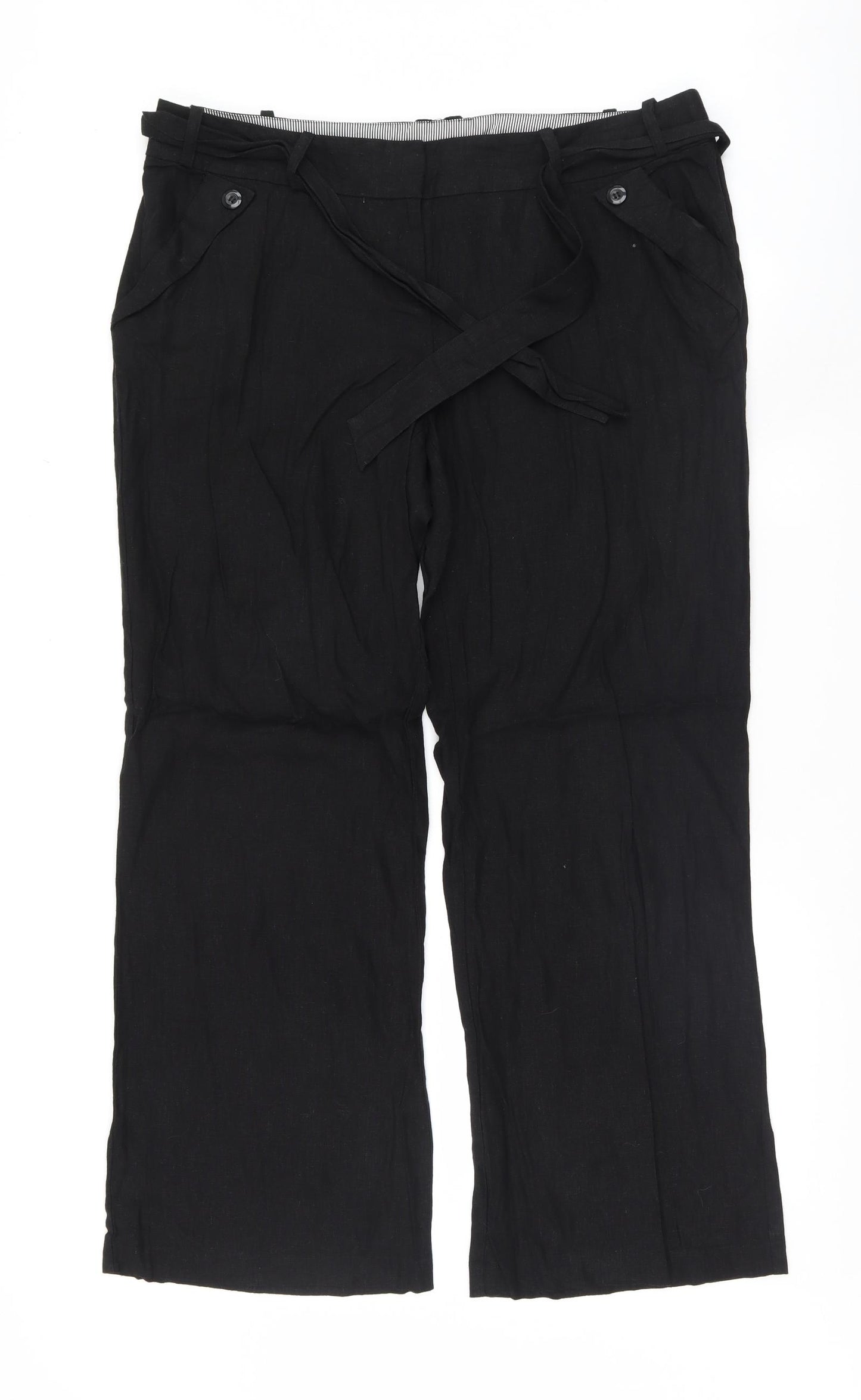 New Look Womens Black   Trousers  Size 16 L30.5 in