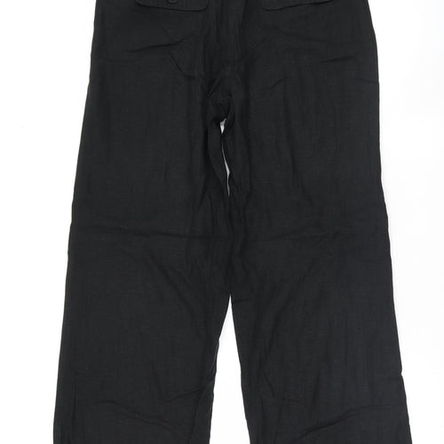 Mia Moda Womens Black   Trousers  Size 10 L28.5 in