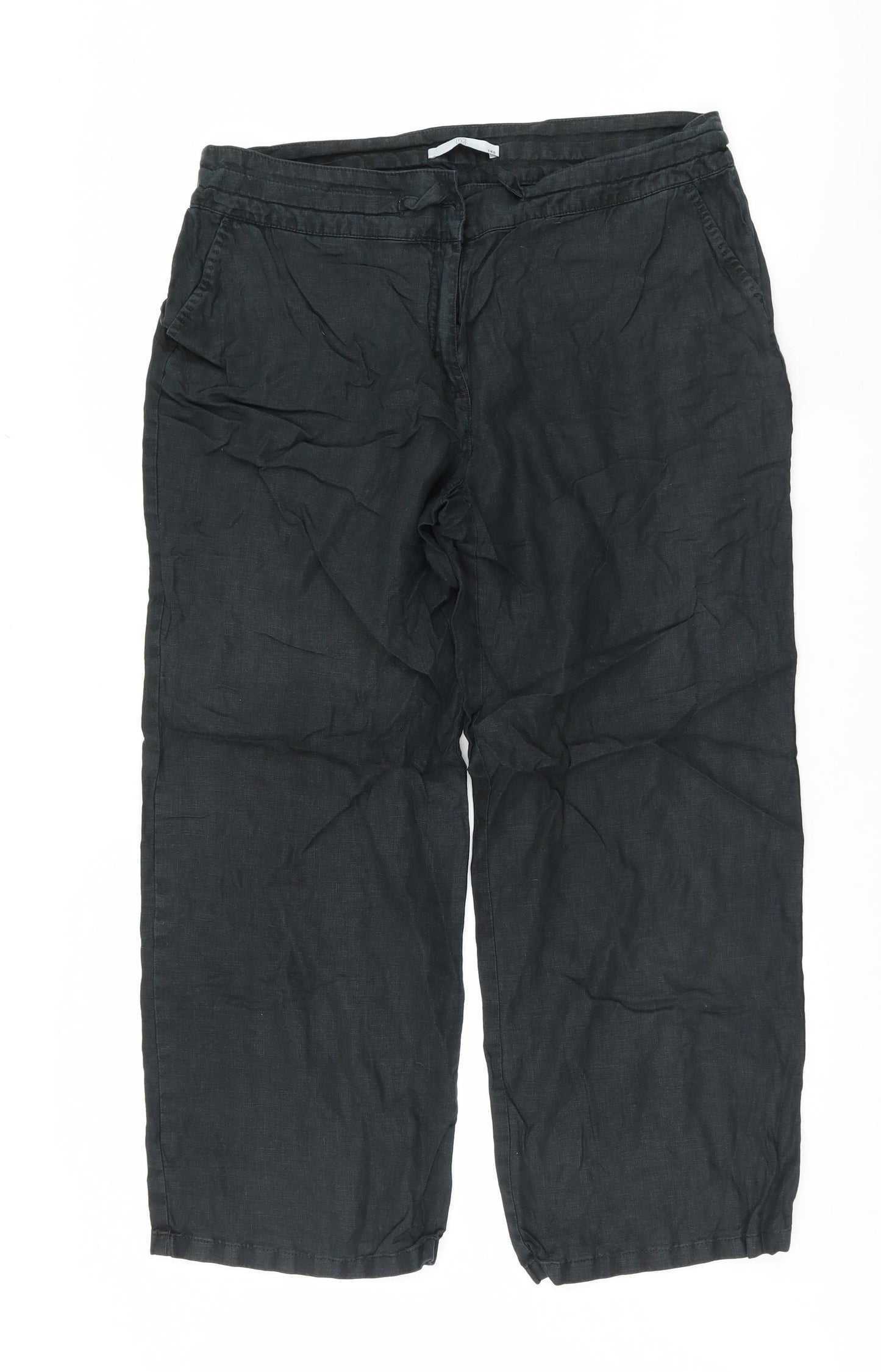 TU Womens Black   Trousers  Size 14 L27 in