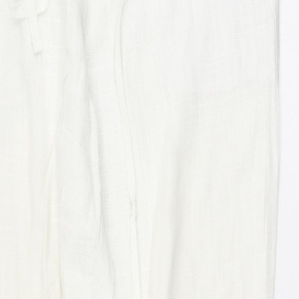 NEXT Womens White   Trousers  Size 8 L30 in