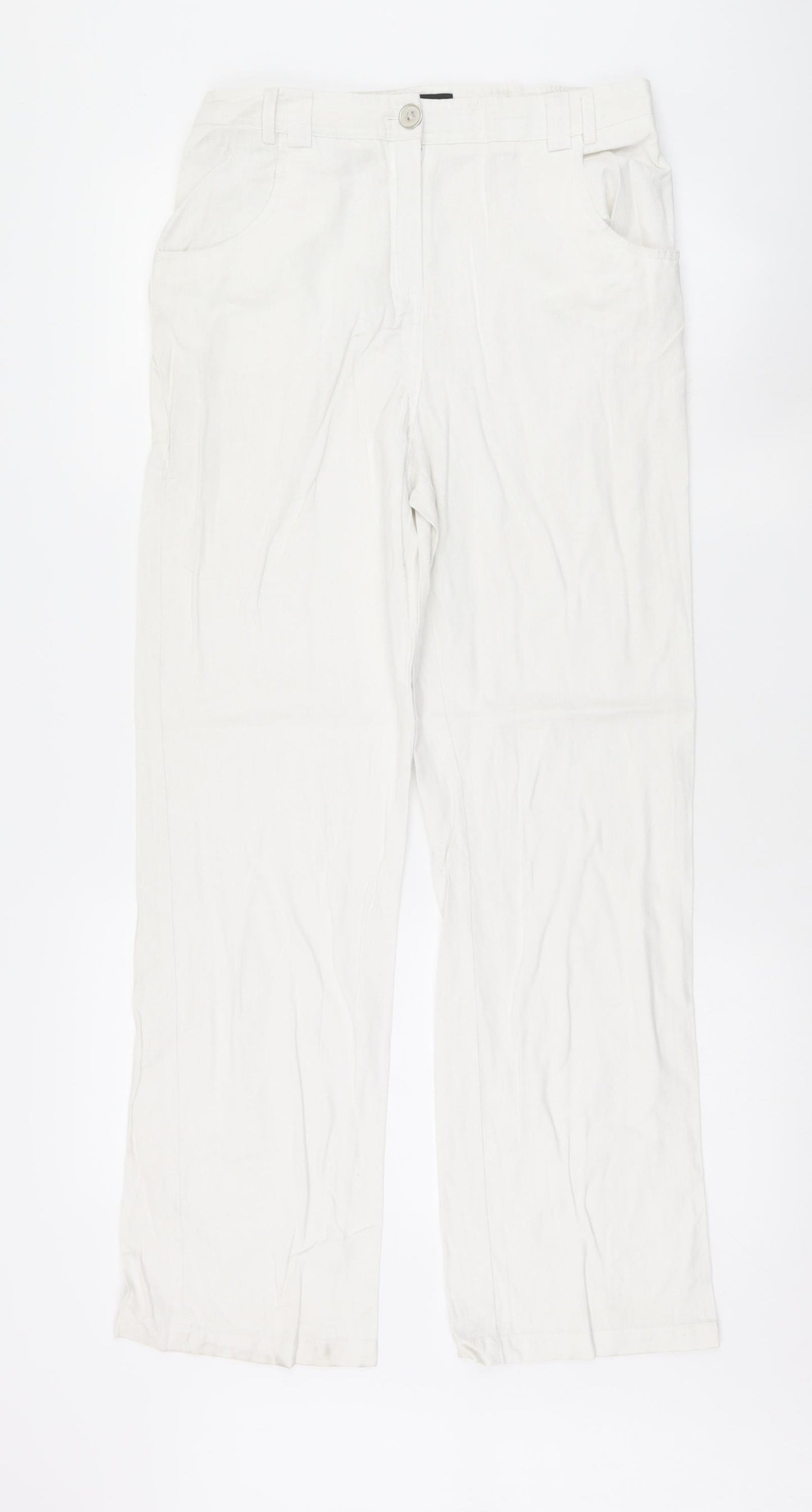 Matalan Womens White   Sweatpants Trousers Size 8 L29 in