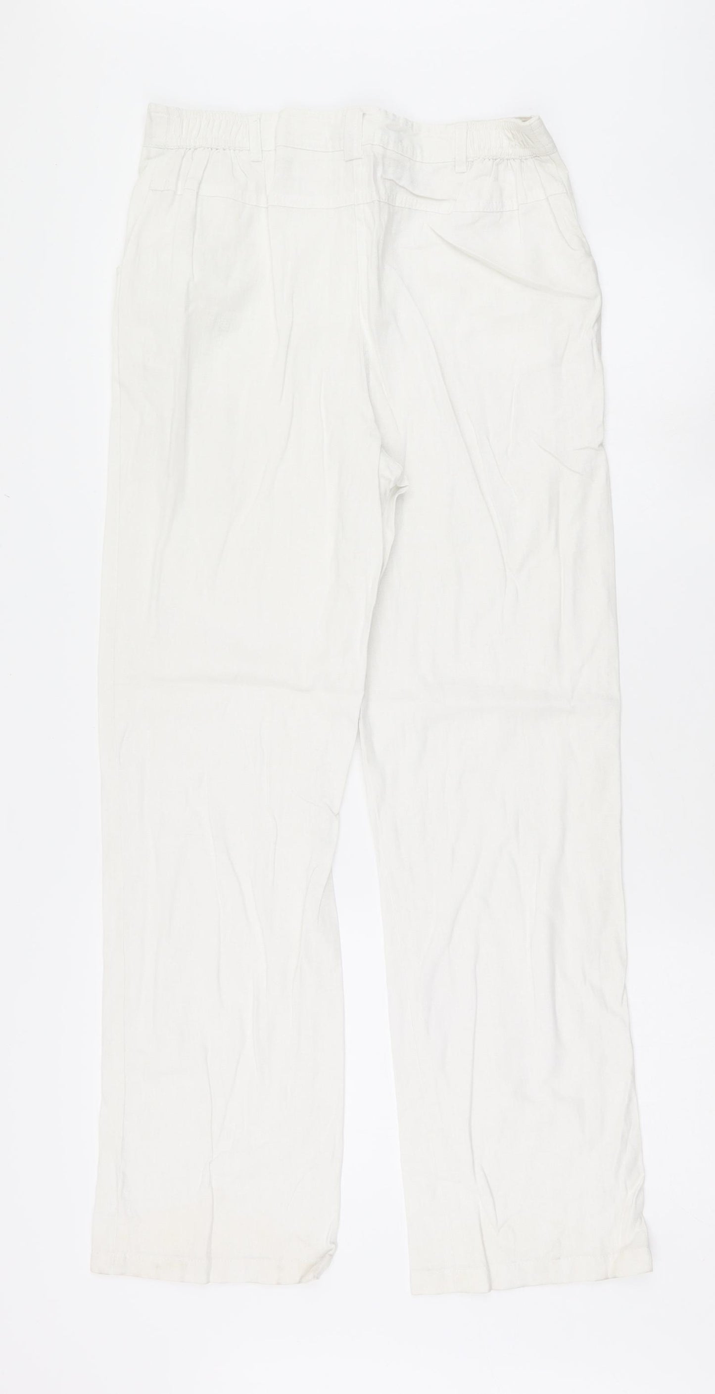 Matalan Womens White   Sweatpants Trousers Size 8 L29 in