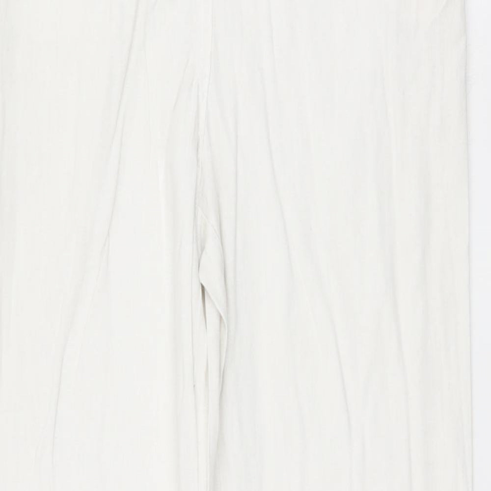 Matalan Womens White   Sweatpants Trousers Size 8 L29 in