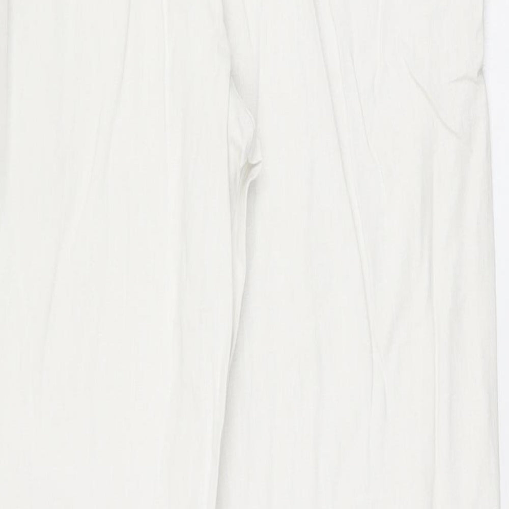 Matalan Womens White   Sweatpants Trousers Size 8 L29 in