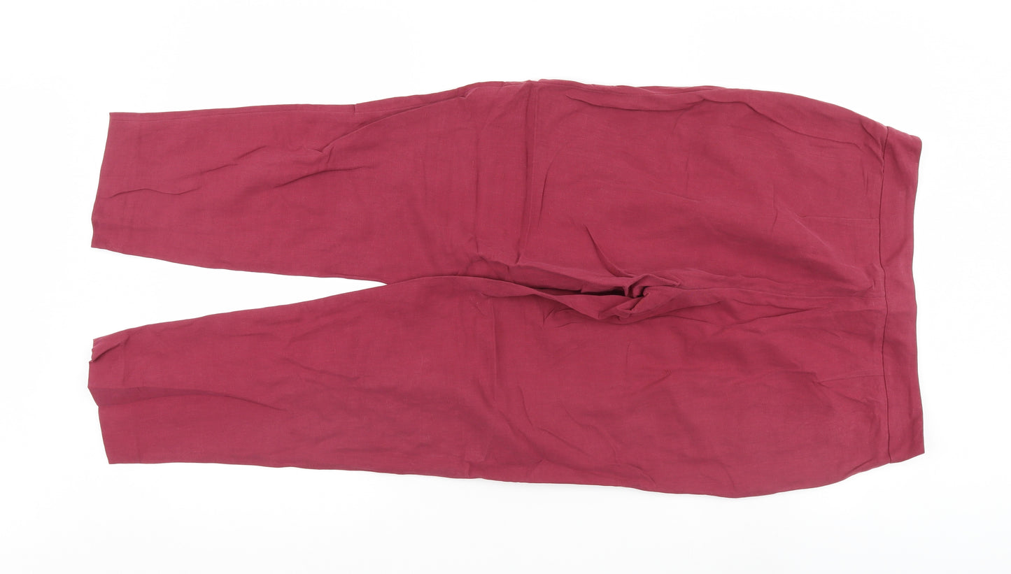 Pure Womens Red   Trousers  Size 10 L27.5 in
