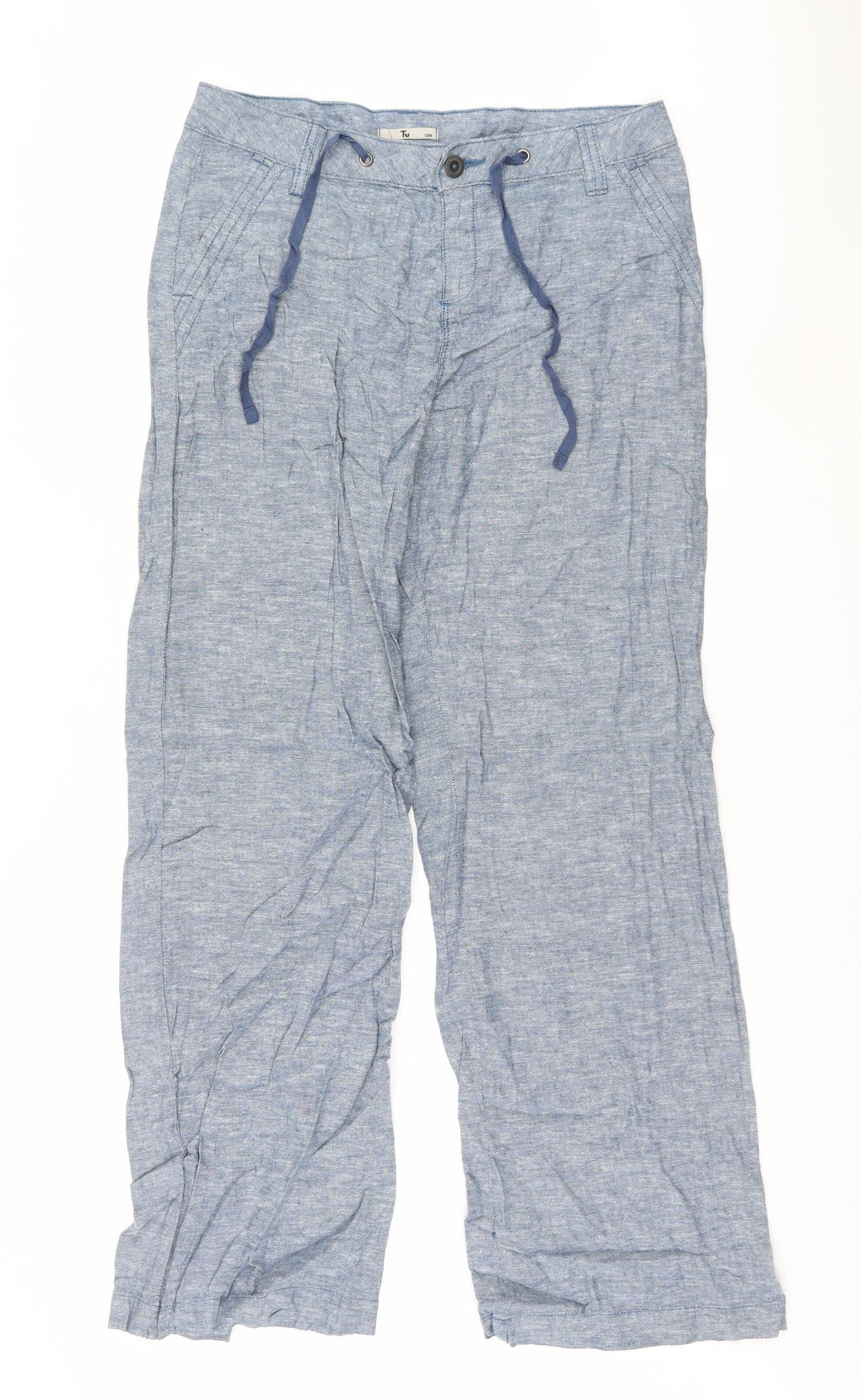 TU Womens Blue   Trousers  Size 10 L31 in
