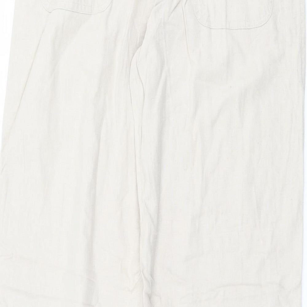 Mia Moda Womens Beige   Trousers  Size 12 L30 in
