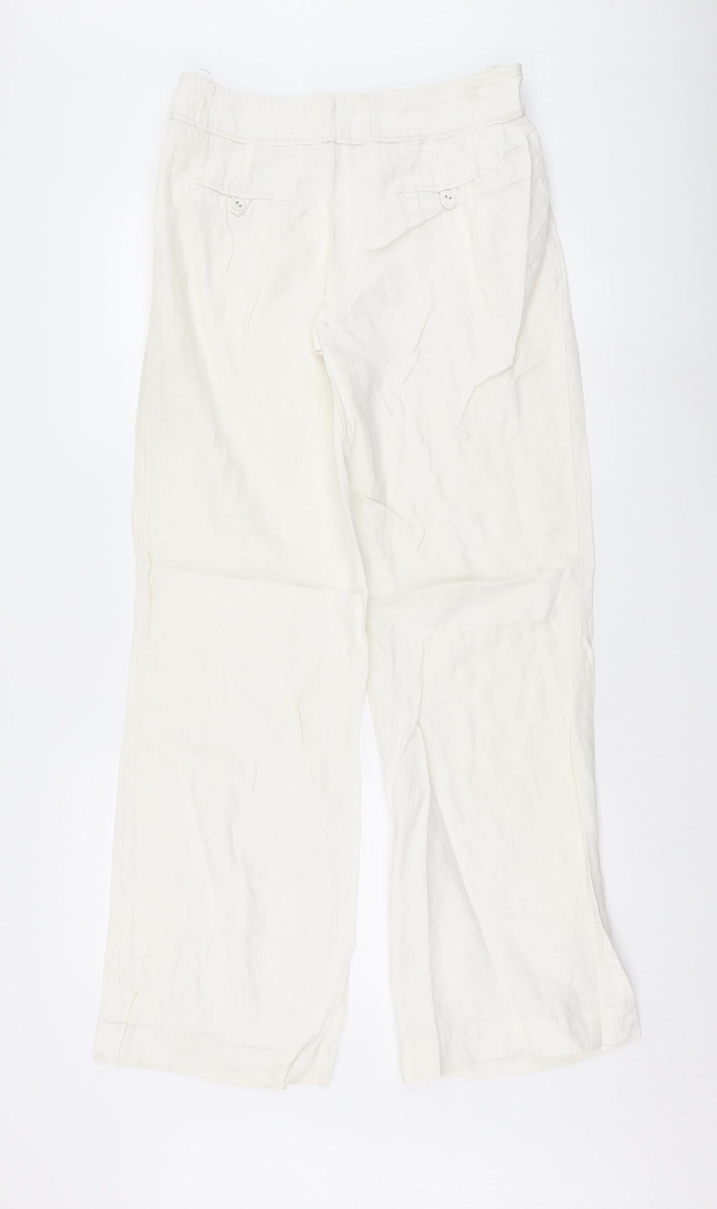 Monsoon Womens White   Trousers  Size 10 L33 in