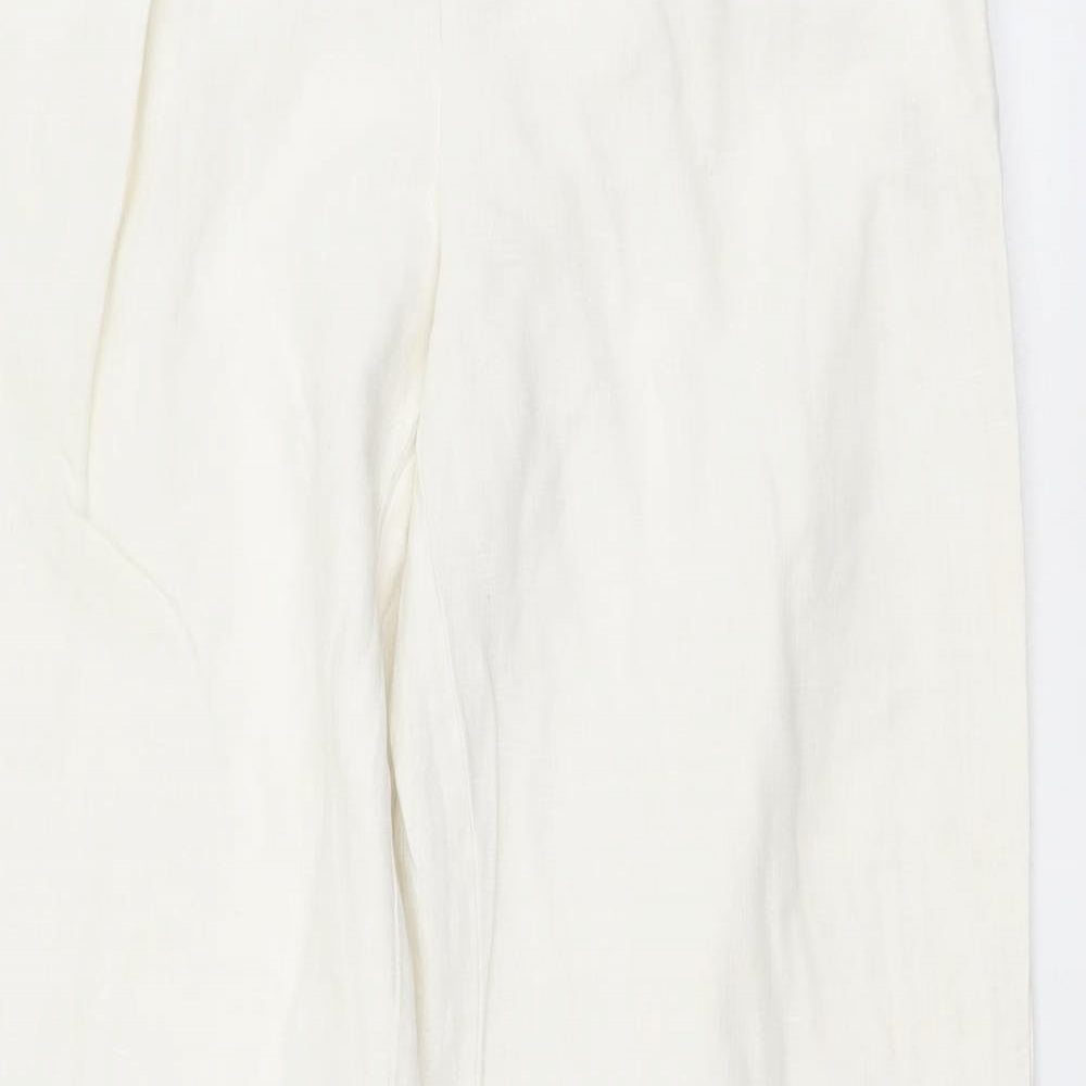 Monsoon Womens White   Trousers  Size 10 L33 in