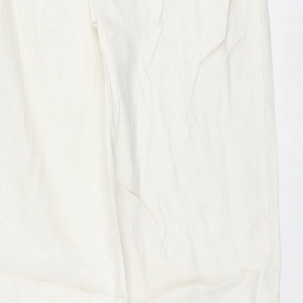 Monsoon Womens White   Trousers  Size 10 L33 in