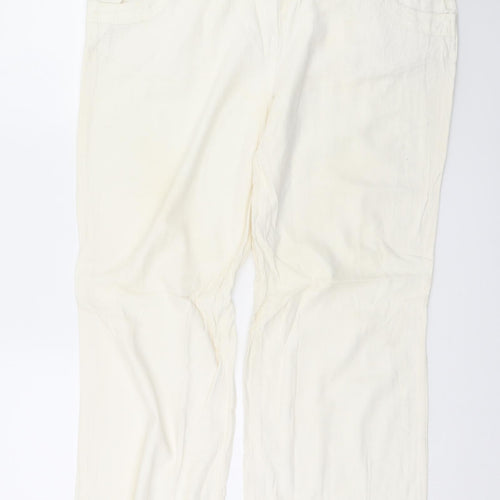 Aspire Womens White   Trousers  Size L L29.5 in