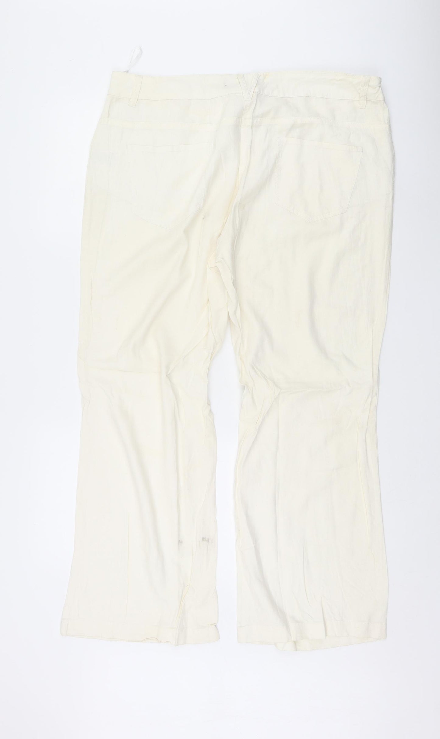 Aspire Womens White   Trousers  Size L L29.5 in