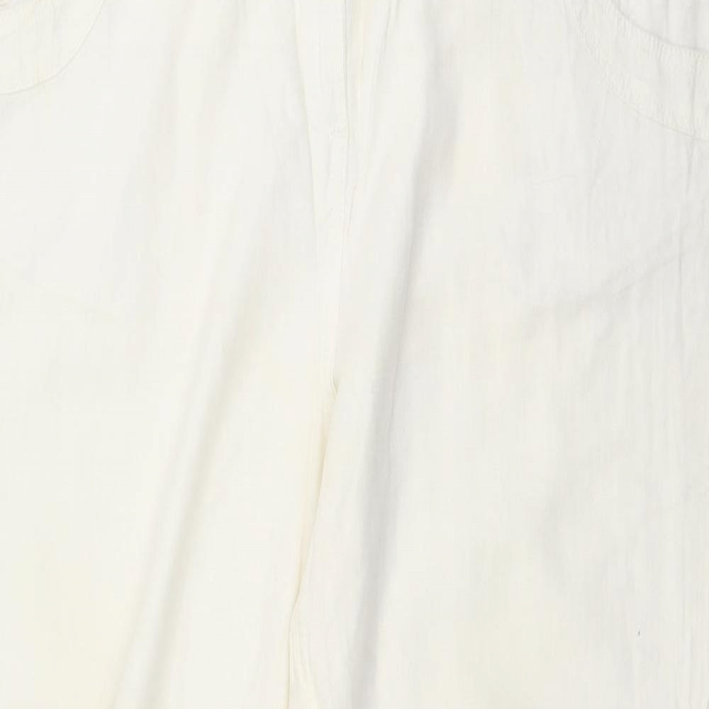 Aspire Womens White   Trousers  Size L L29.5 in