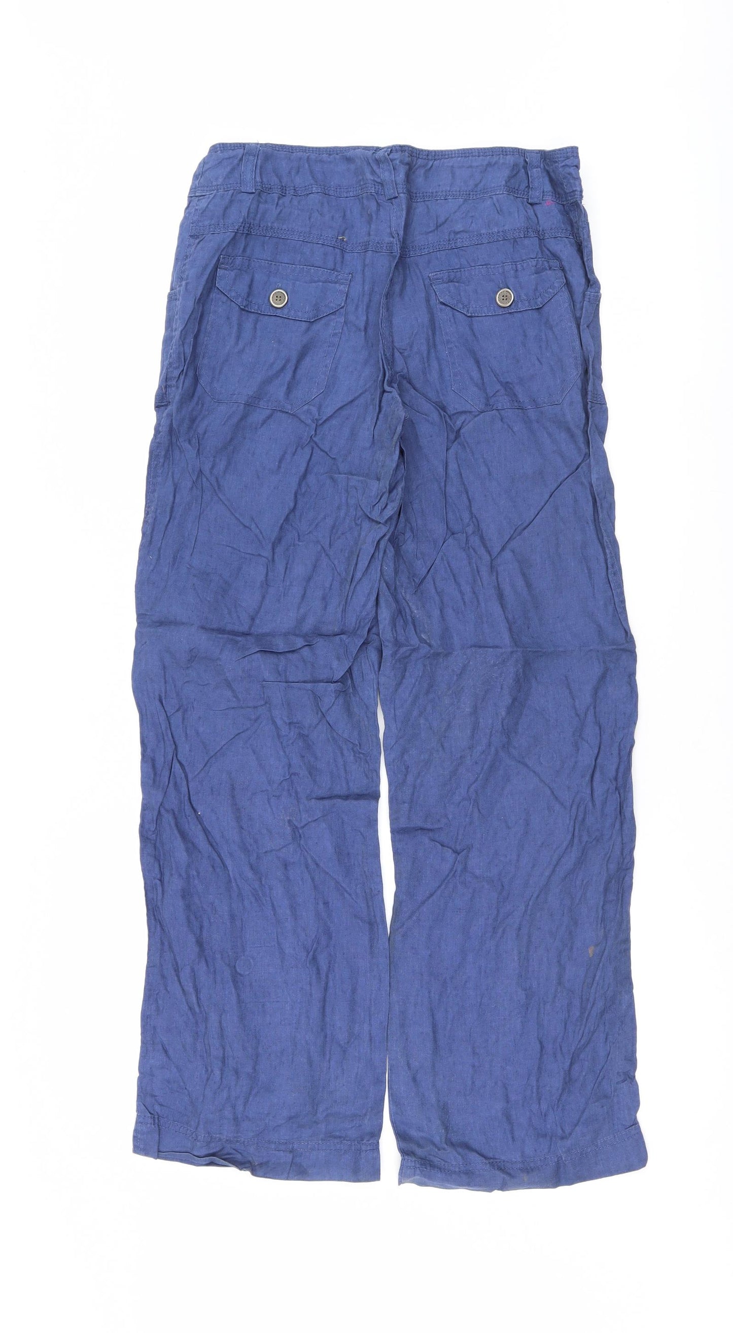 Denim & Co. Womens Black   Trousers  Size 8 L31 in