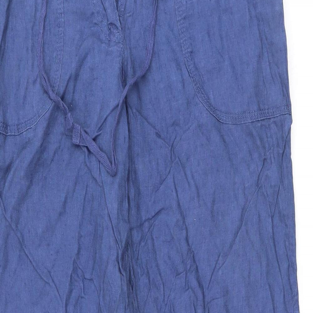 Denim & Co. Womens Black   Trousers  Size 8 L31 in