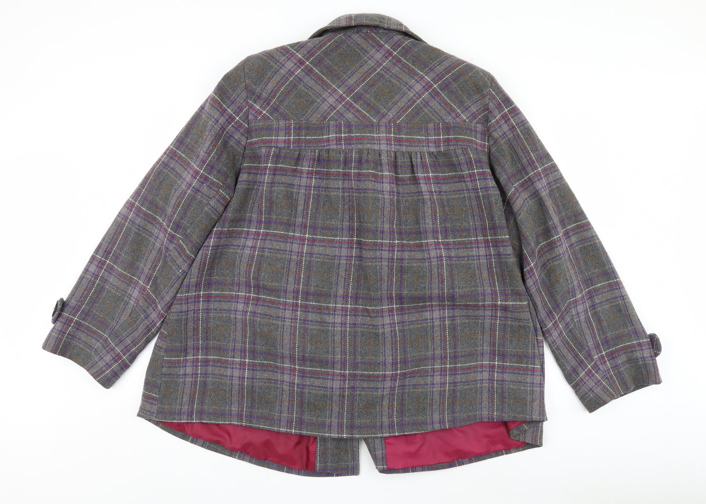 Evans Womens Grey Check  Jacket Coat Size 22