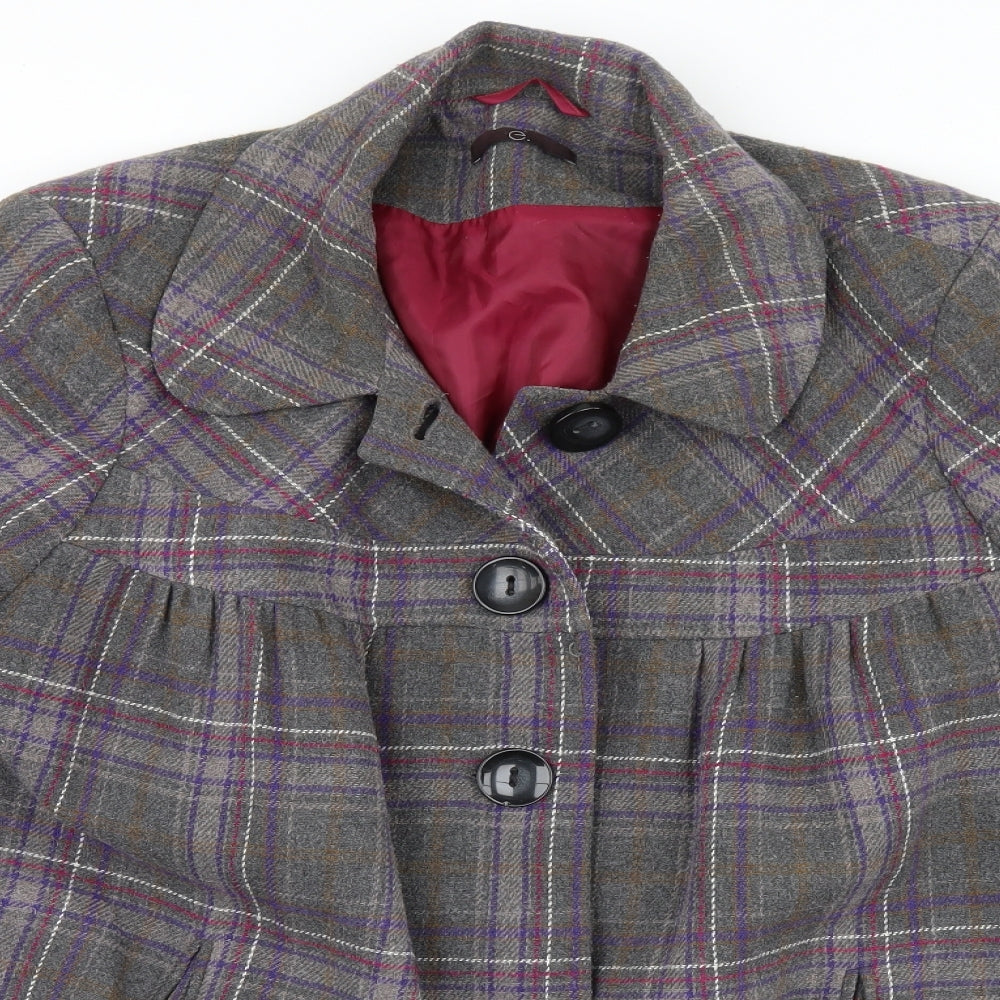 Evans Womens Grey Check  Jacket Coat Size 22