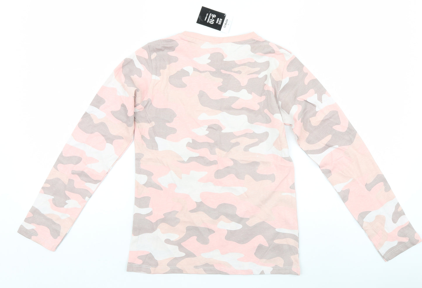 PEP & Co Girls Orange Camouflage  Basic T-Shirt Size 9-10 Years