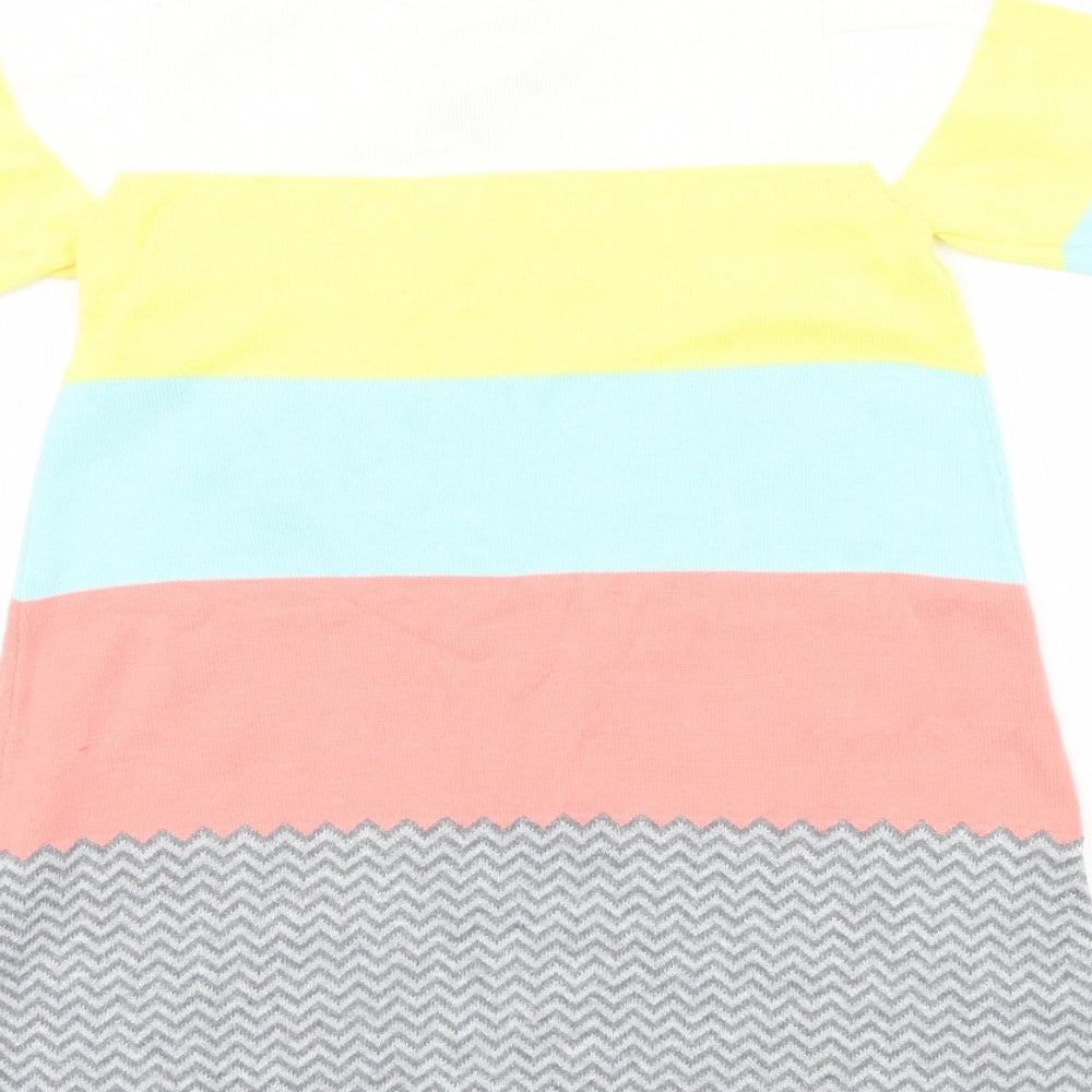 bonnie kids london Girls Multicoloured Striped  Pullover Jumper Size 4-5 Years