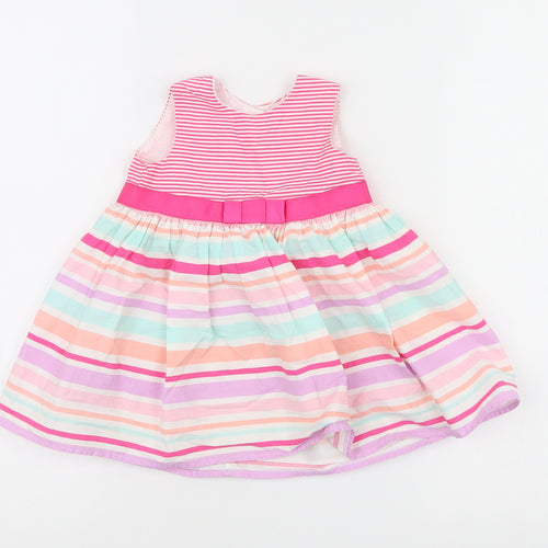 George Girls Ivory Striped  Tank Dress  Size 3-6 Months