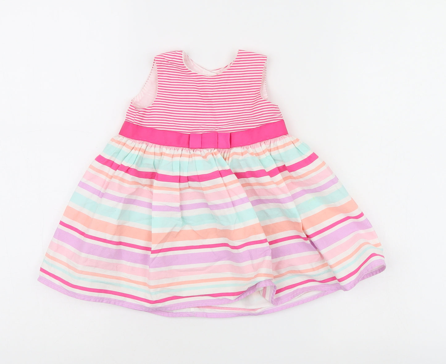 George Girls Ivory Striped  Tank Dress  Size 3-6 Months