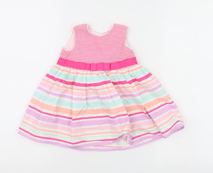George Girls Ivory Striped  Tank Dress  Size 3-6 Months