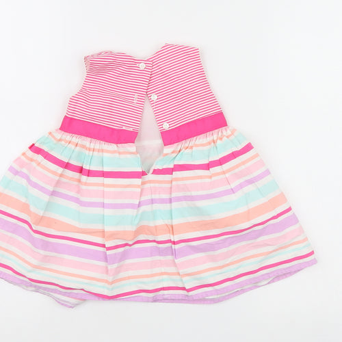 George Girls Ivory Striped  Tank Dress  Size 3-6 Months