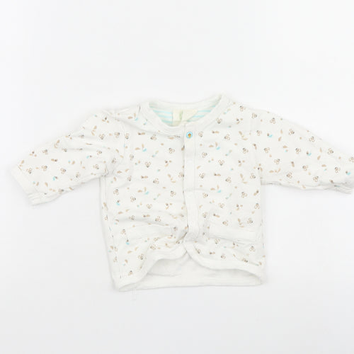 Ergee Girls White Spotted  Cardigan Jumper Size 0-3 Months