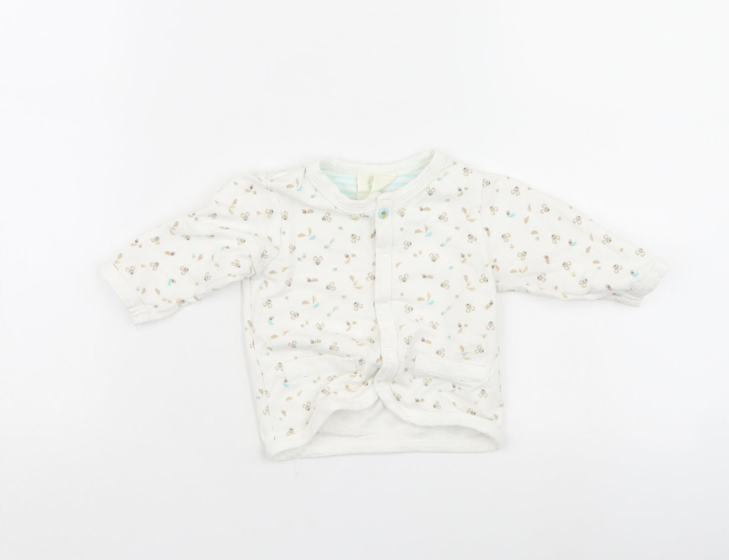 Ergee Girls White Spotted  Cardigan Jumper Size 0-3 Months