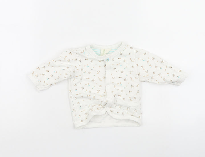 Ergee Girls White Spotted  Cardigan Jumper Size 0-3 Months