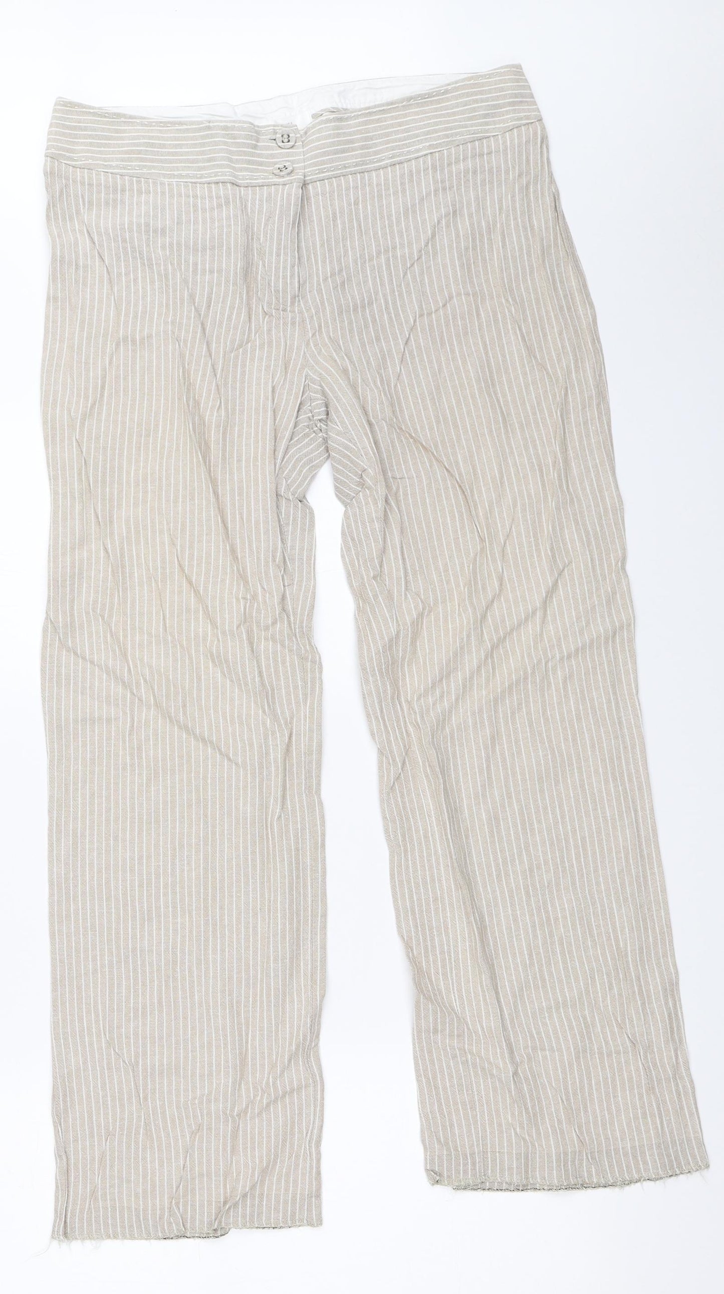 Marks and Spencer Womens Beige   Trousers  Size 14 L28 in