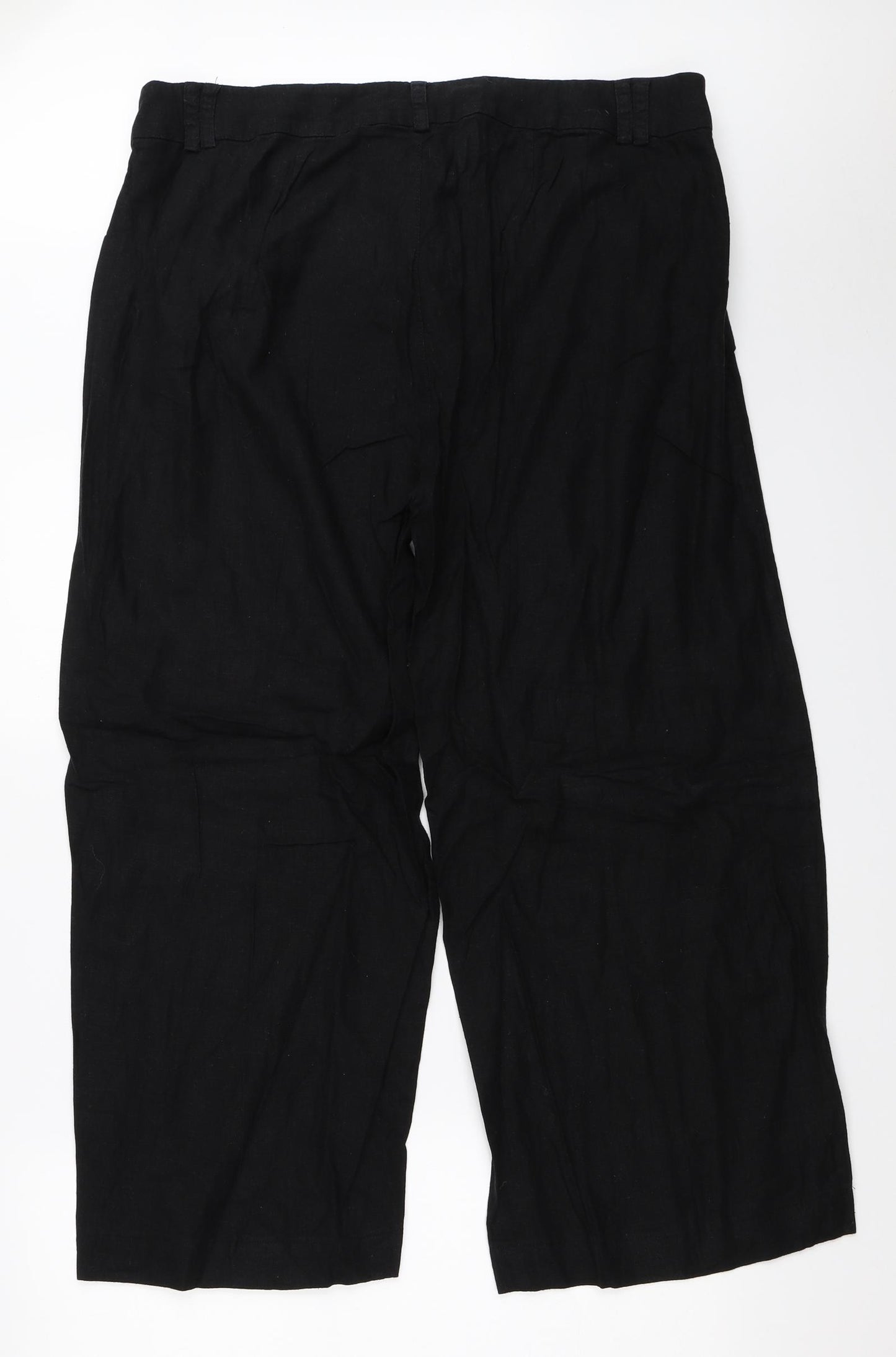 Peacocks Womens Black   Trousers  Size 18 L27 in