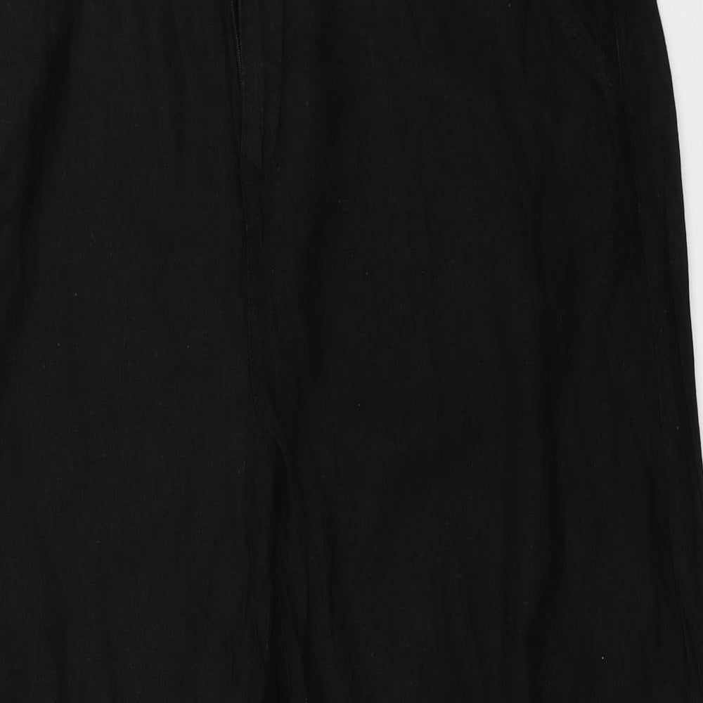 Peacocks Womens Black   Trousers  Size 18 L27 in