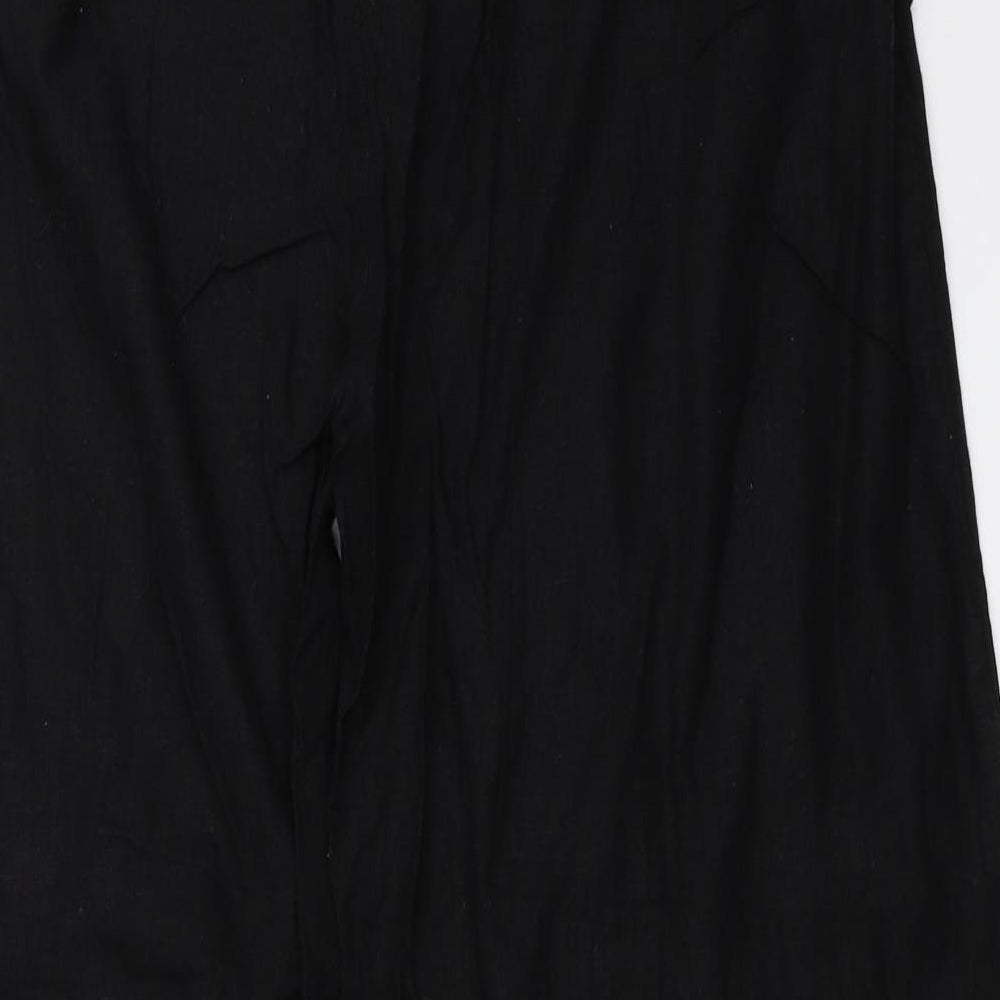 Peacocks Womens Black   Trousers  Size 18 L27 in