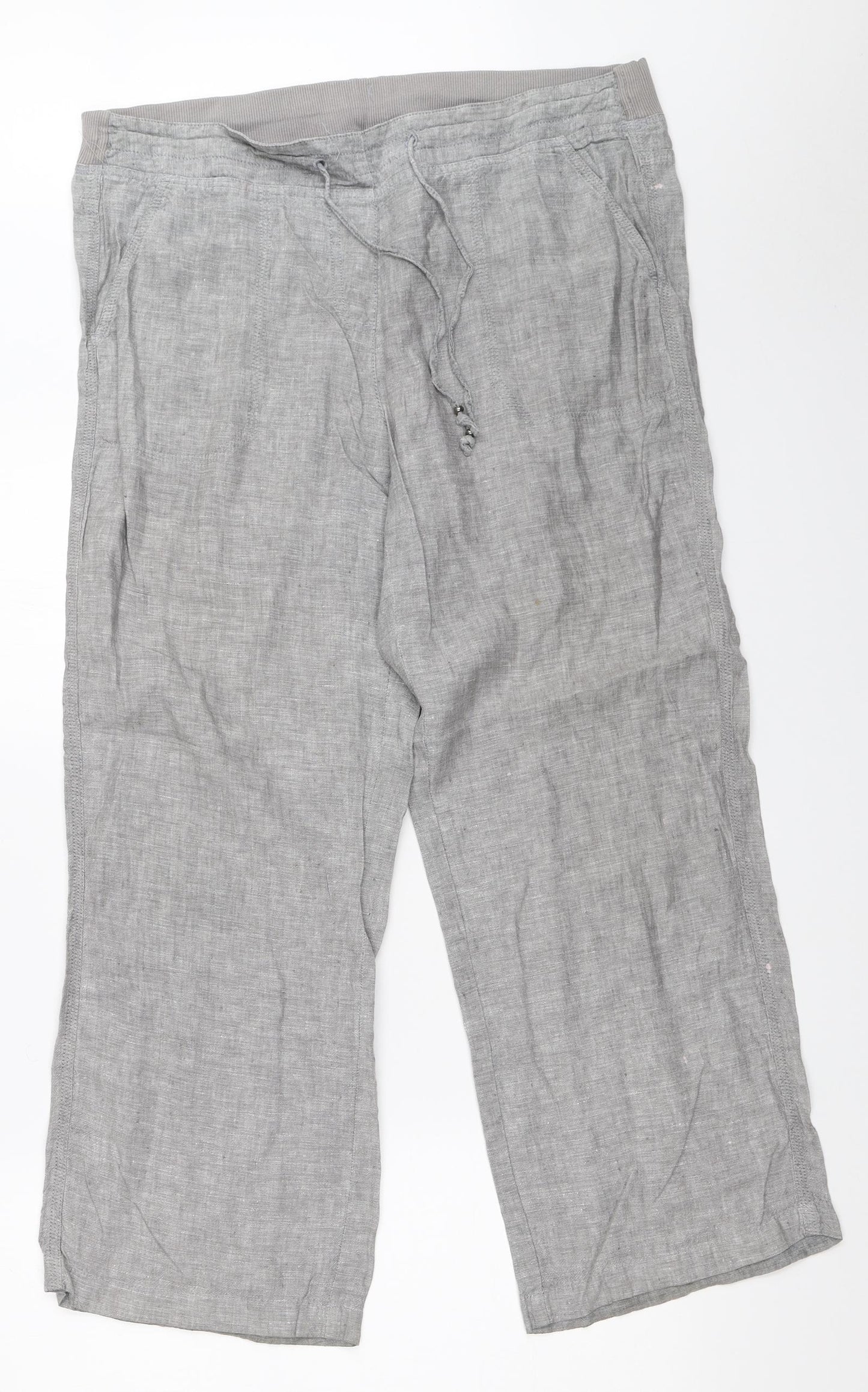 Marks and Spencer Womens Grey   Trousers  Size 14 L28 in