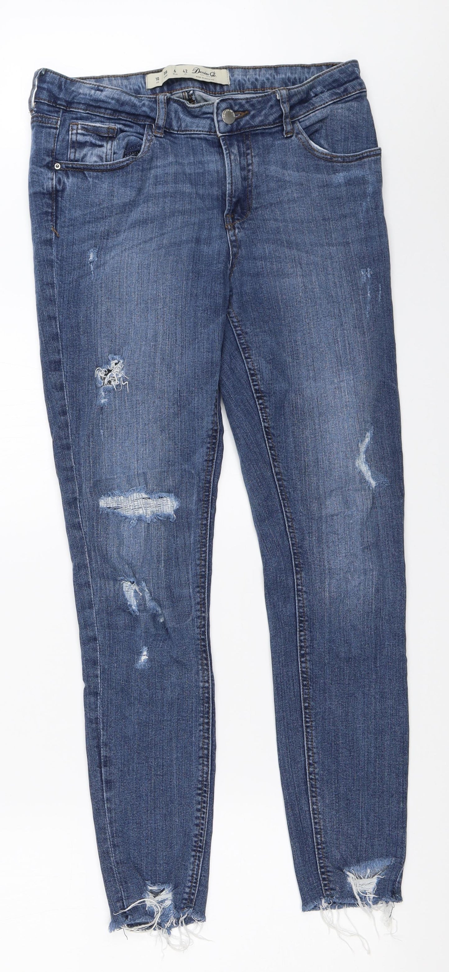 Primark Womens Blue  Denim Skinny Jeans Size 10 L27 in