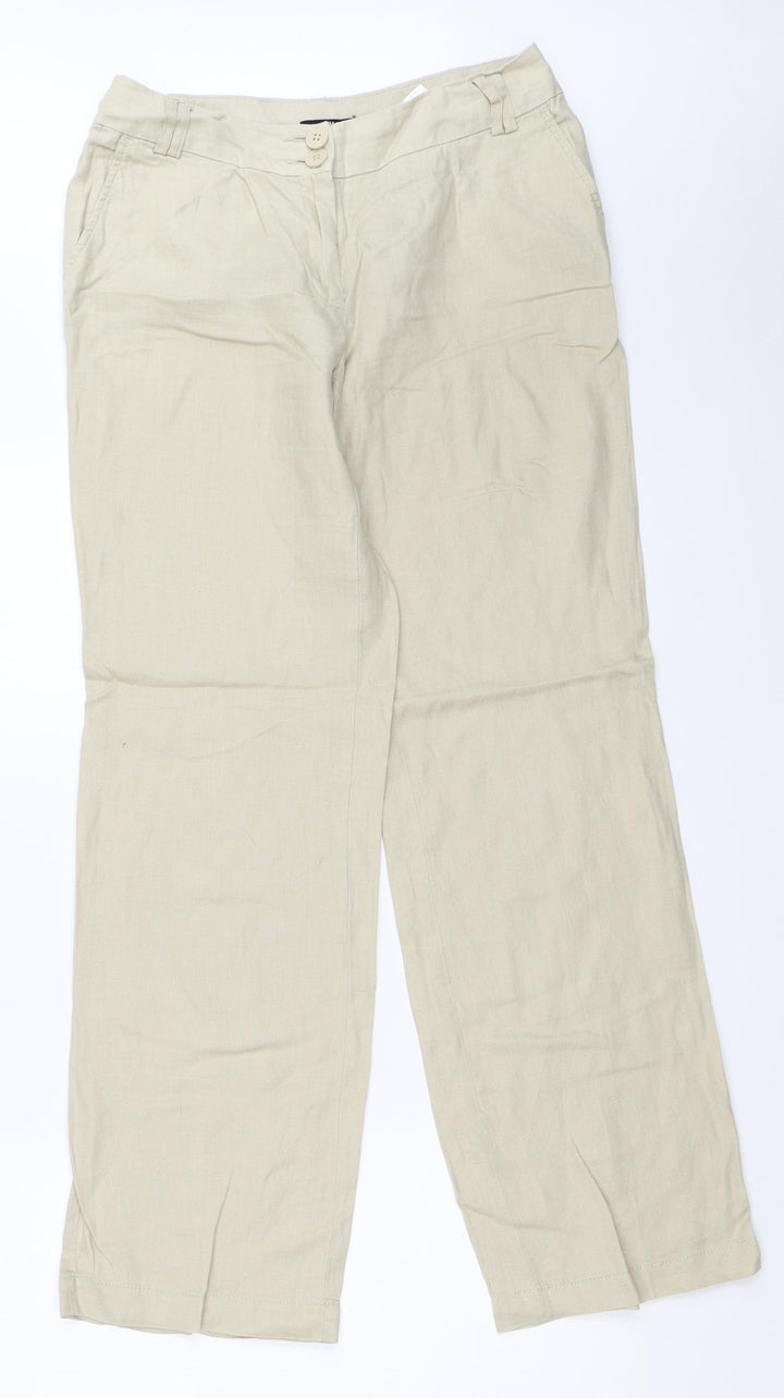H&M Womens Beige Trousers Size 36 L31 in