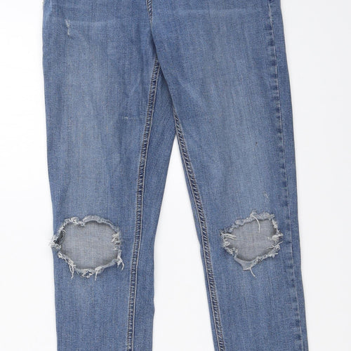 Topshop Womens Blue  Denim Skinny Jeans Size 30 in L25 in