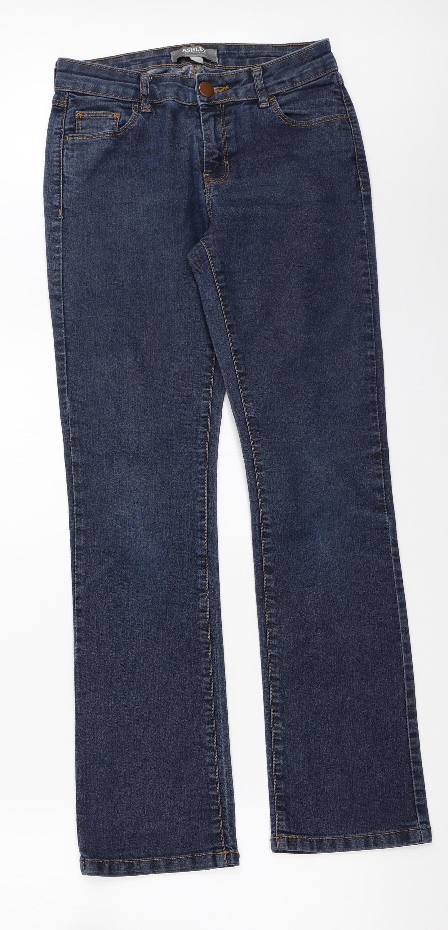 Dorothy Perkins Womens Blue  Denim Straight Jeans Size 6 L28.5 in