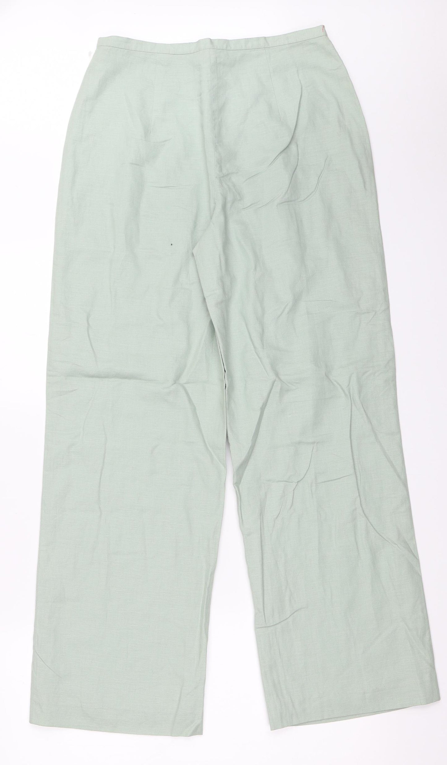 Oasis Womens Green   Trousers  Size 12 L29.5 in