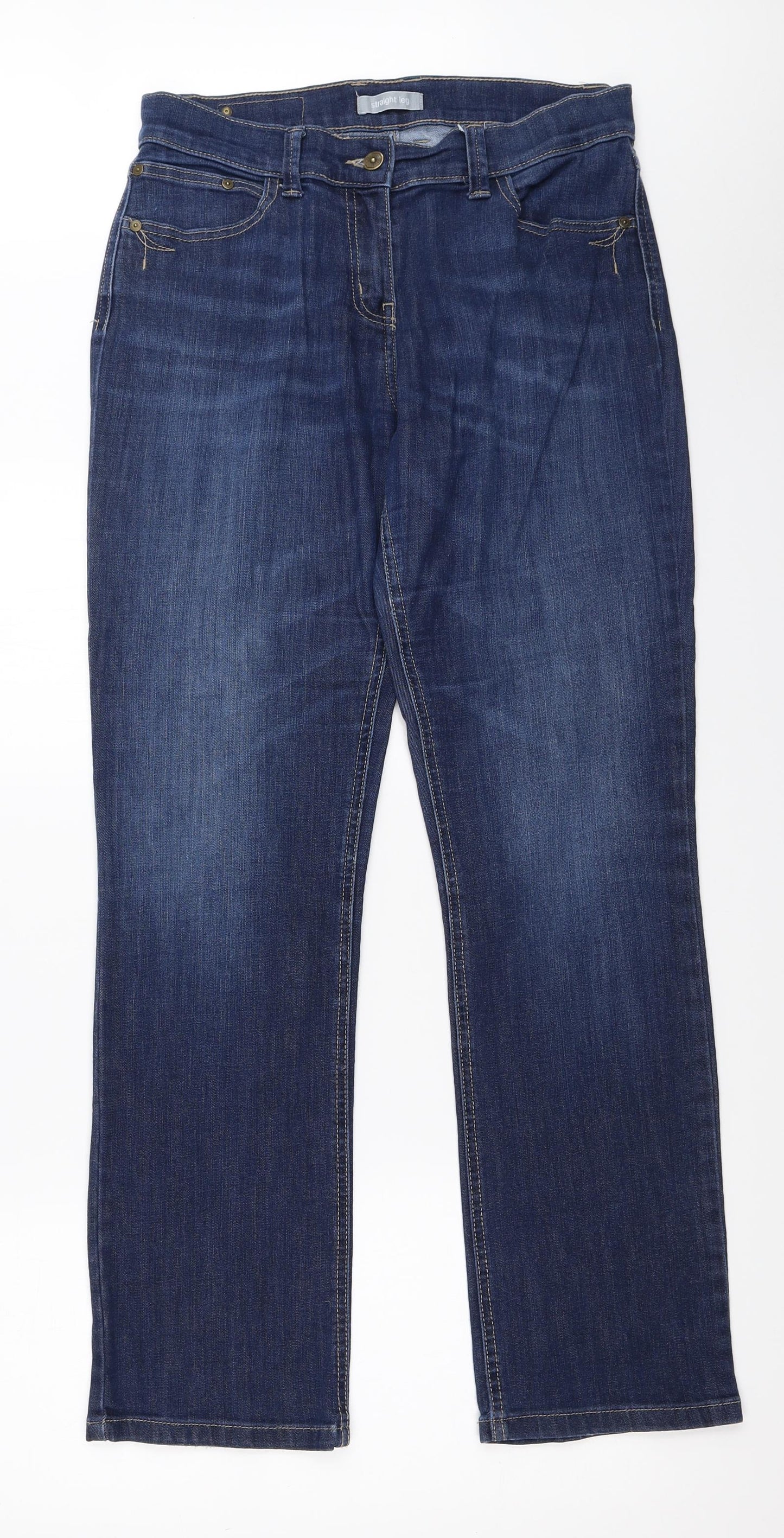 Marks and Spencer Womens Blue   Straight Jeans Size 12 L30.5 in