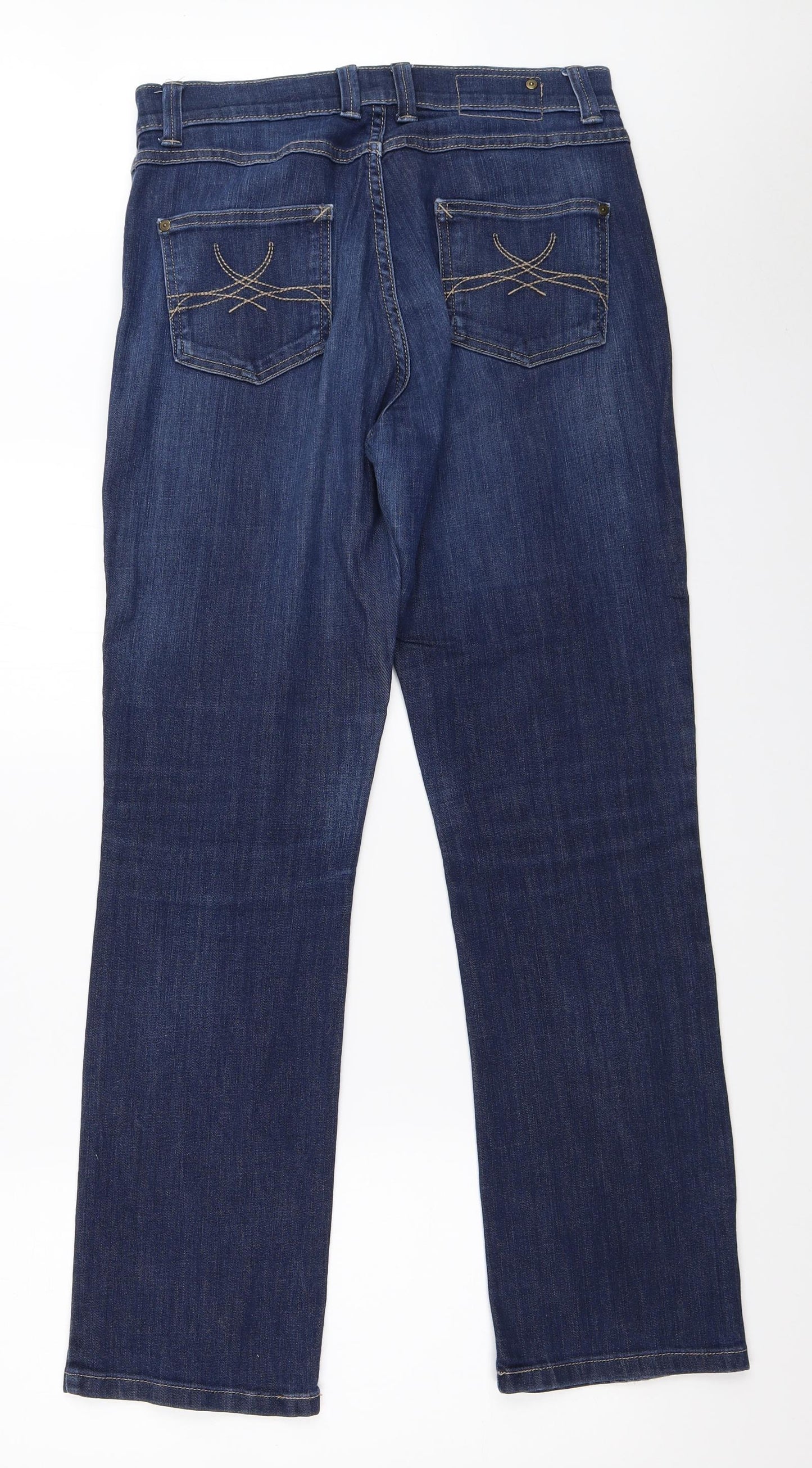 Marks and Spencer Womens Blue   Straight Jeans Size 12 L30.5 in