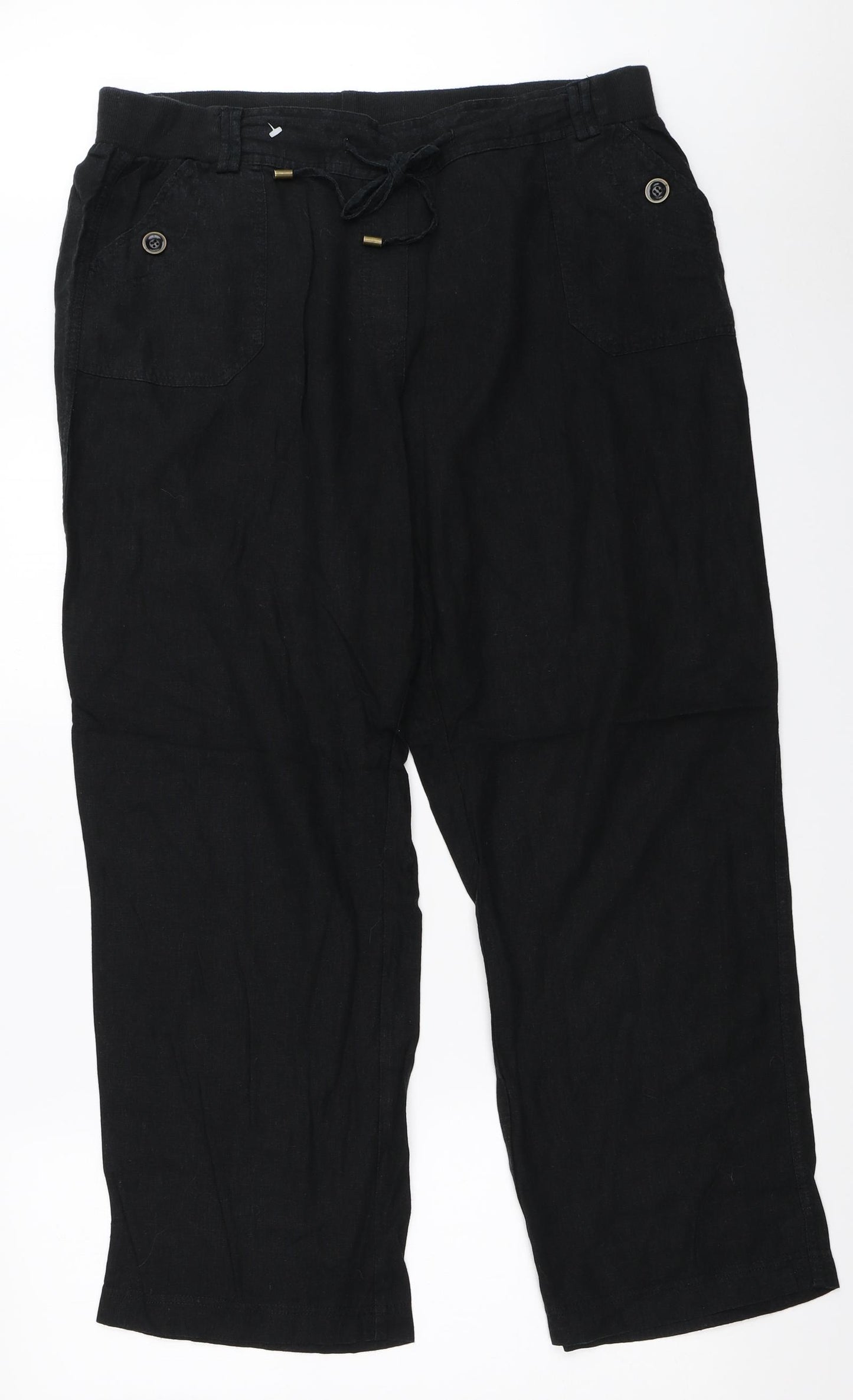 BM Womens Black   Trousers  Size 18 L28 in
