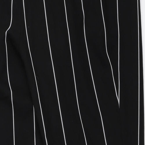 Miss Selfridge Womens Black Striped  Trousers  Size 12 L25 in