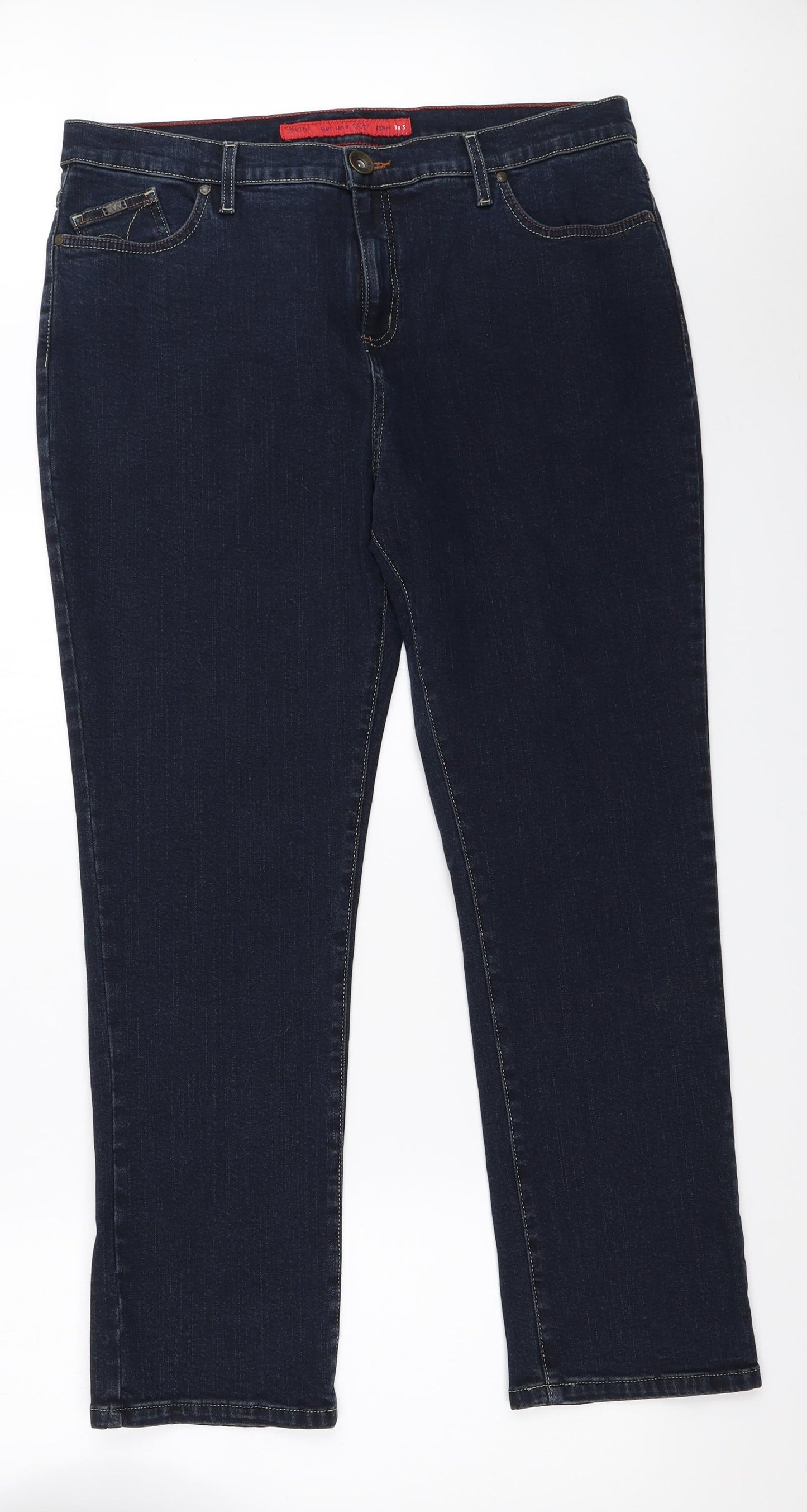 Per Una Womens Blue   Straight Jeans Size 18 L28 in
