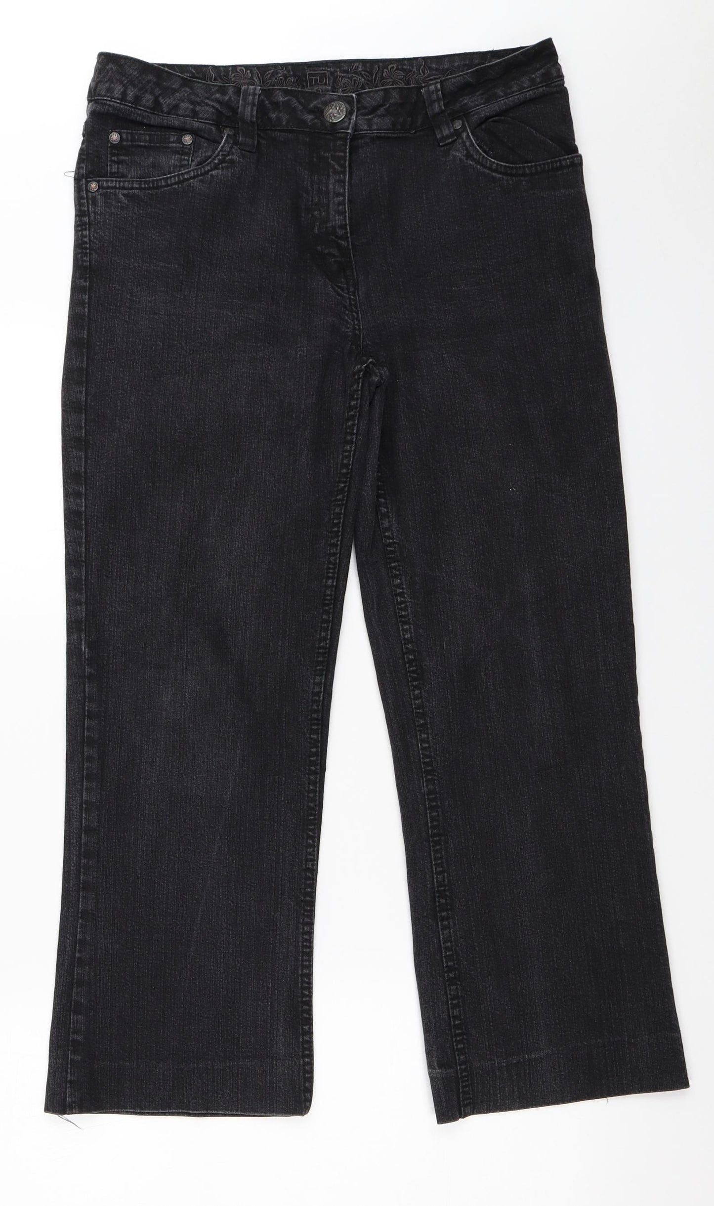 TU Womens Black   Straight Jeans Size 12 L24.5 in