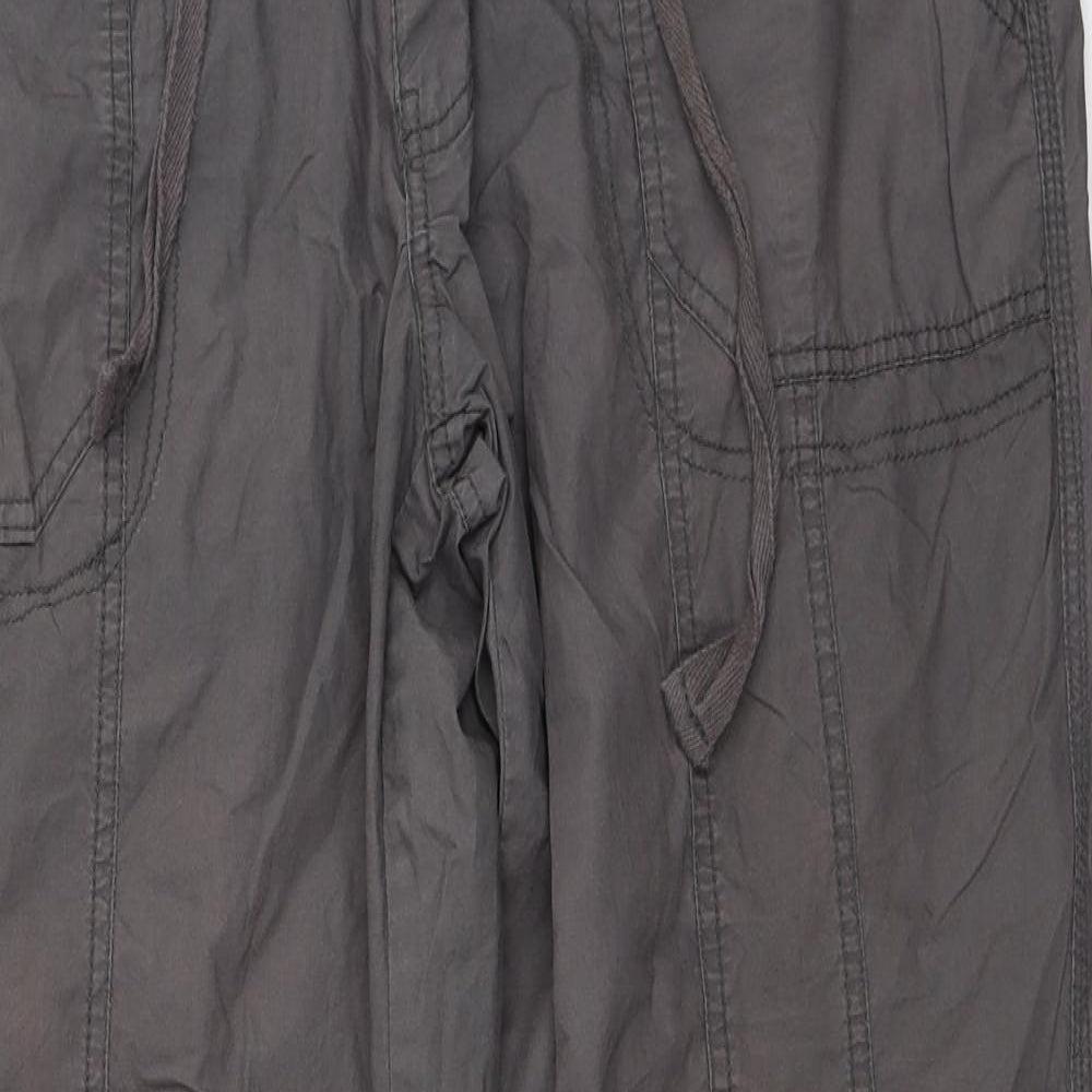 New Look Womens Grey   Cargo Trousers Size 16 L29 in